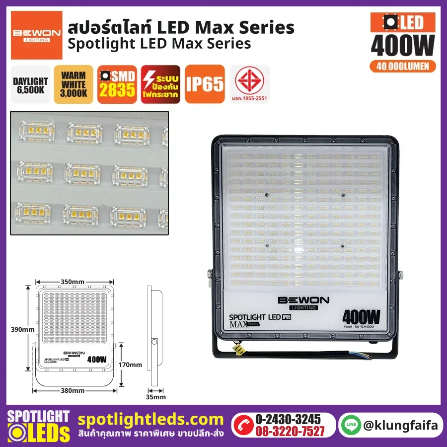 BEWON : สปอร์ตไลท์ รุ่น MAX SERIES 400W